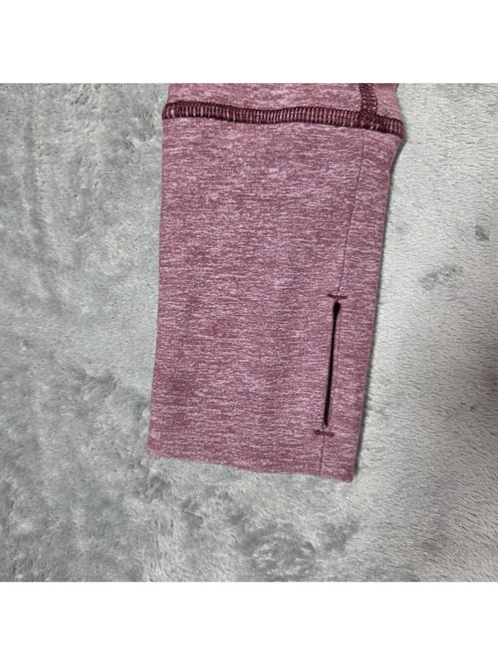 Lululemon Warm Your Core Long Sleeve Tee Size 6 Heathered Bordeaux Drama - Picture 5 of 11